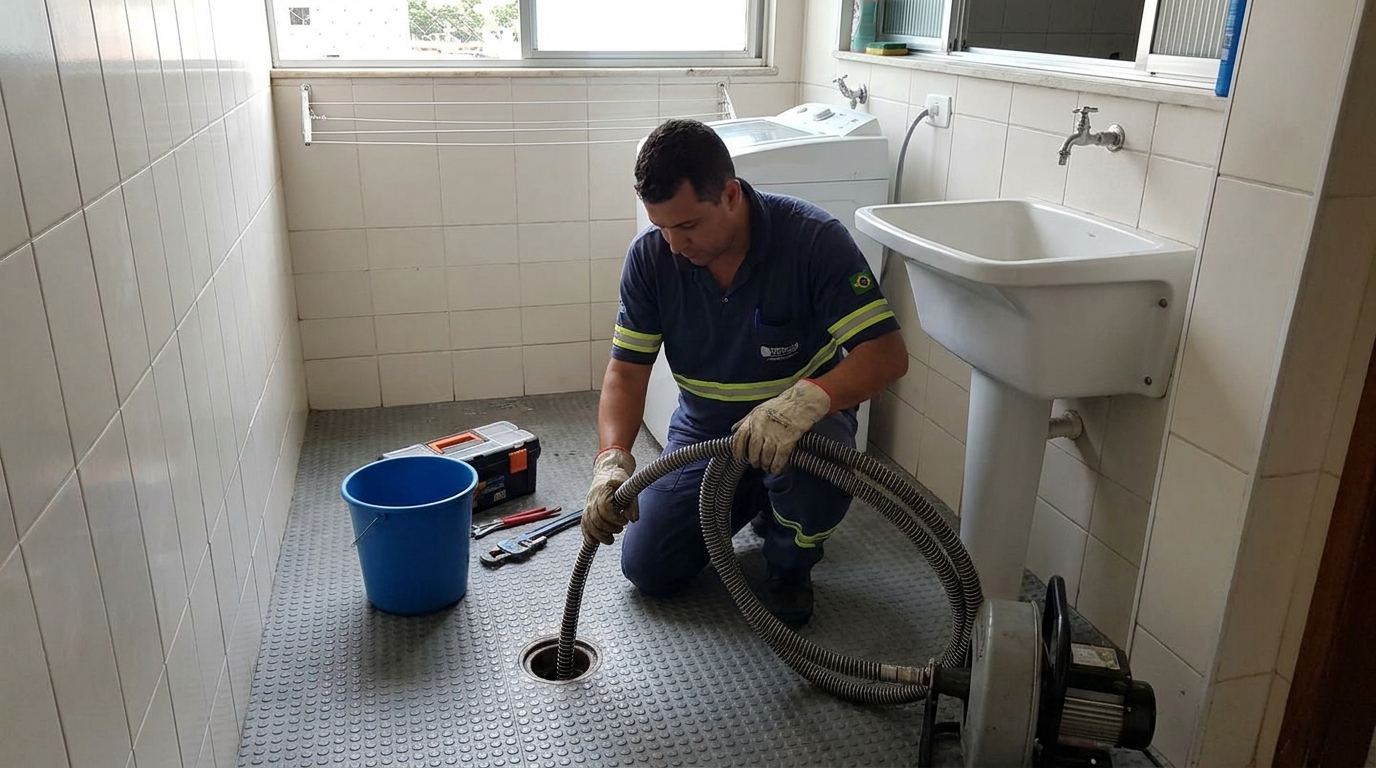 Desobstrução na Cozinha em Lages‑SC